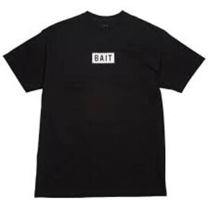 Bait Men's Black Short Sleeve Official Logo Crew Neck Casual T-Shirt Size M